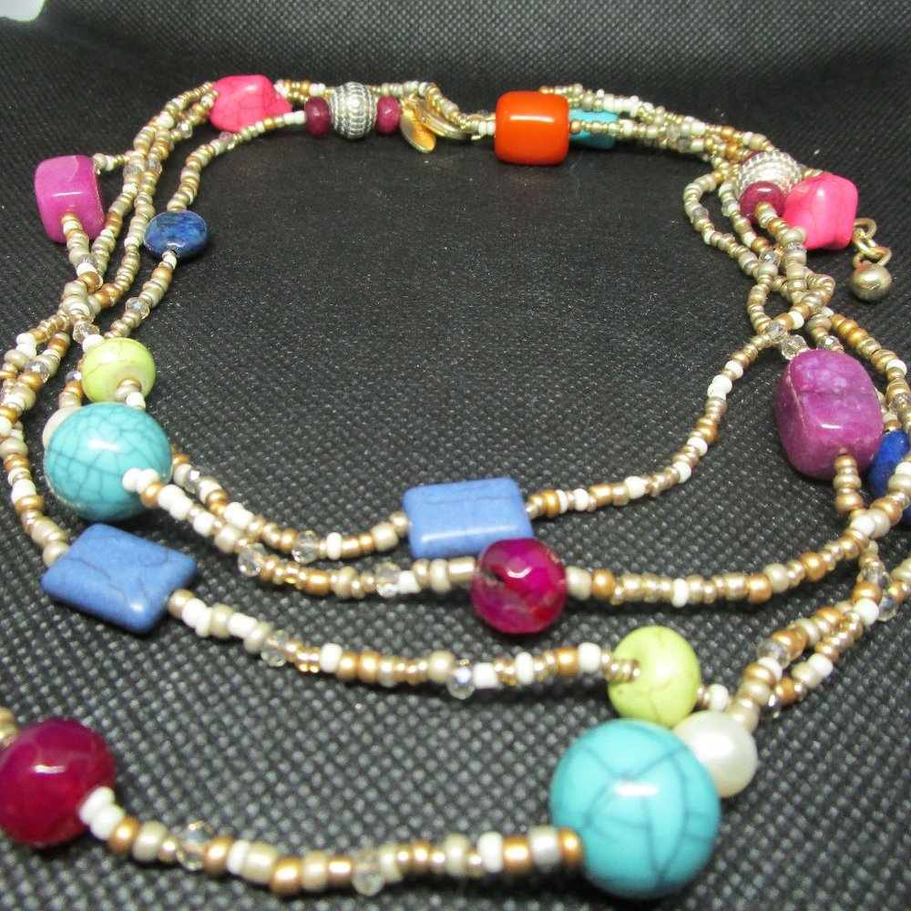 Chico's Multi-Colored Bead Necklace